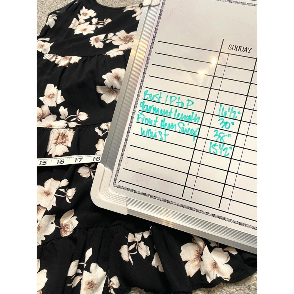 Brandy Melville Women's Tiered Babydoll Dress Tunic One Size Boho Floral Cowgirl - Picture 8 of 10